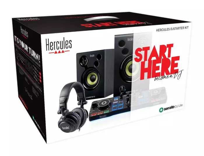Hercules DJControl Mix Software Controller Bundle w/ Closed-Back Headphones